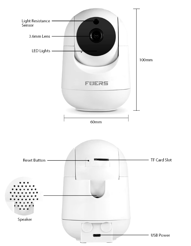 Caméra de Surveillance Intelligente Wi-Fi